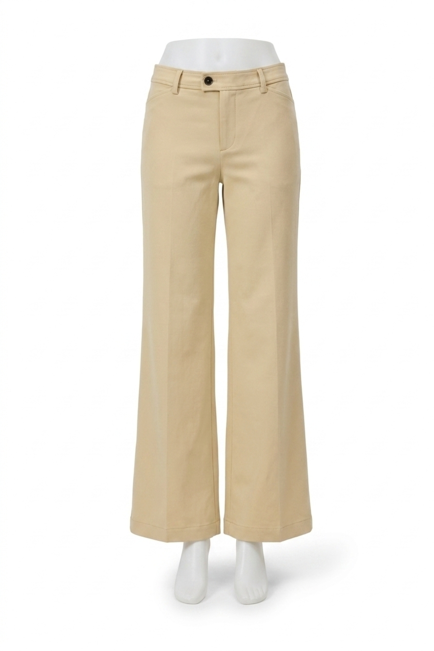 NEW CLOSED flye flared pants in camel beige